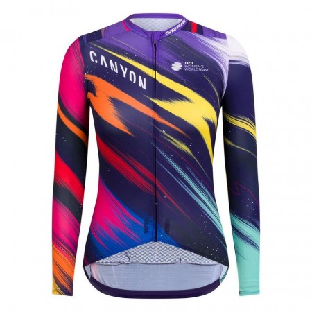 Maillot Cyclisme 2020 Canyon-SRAM Femme Manches Longues N001